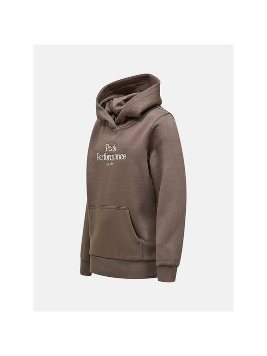 Bluza juniorska PEAK PERFORMANCE Original Hood Brazowy brązowa
