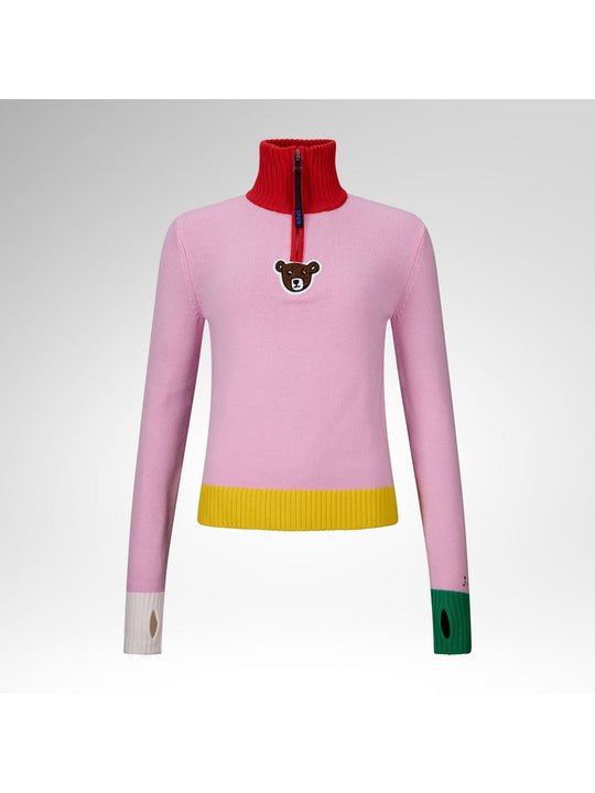 Sweter damski ROSSIGNOL W Jcc Teddy Quarter Zip Sweate rozowy
