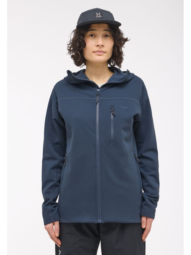 Bluza techniczna z kapturem damska HAGLÖFS Rosson Mid Hood Tarn Blue