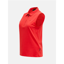 Koszulka PEAK PERFORMANCE W Comfort Zip SL Polo czerwony - Adventure Sports
