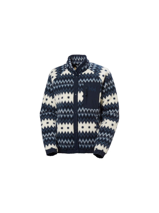 Bluza damska HELLY HANSEN W Imperial Printed Pile Snap kolor granatowy
