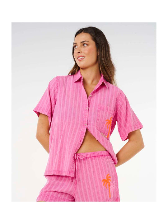 Szorty damskie RIP CURL Hotel Malibu Embroid Short różowe
