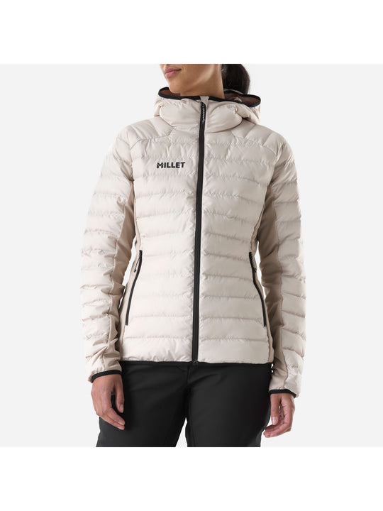 Kurtka damska MILLET W Fitz Roy Warm Hoodie W beżowa
