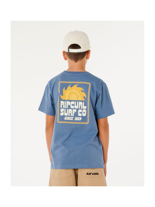 Koszulka chłopięca RIP CURL Pacific Rinse Sunrise Tee-Boy niebieska
