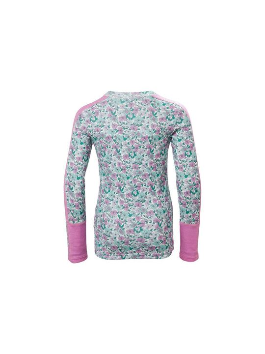Bielizna dziecięca HELLY HANSEN Jr Graphic Lifa Merino Set kolor różowy
