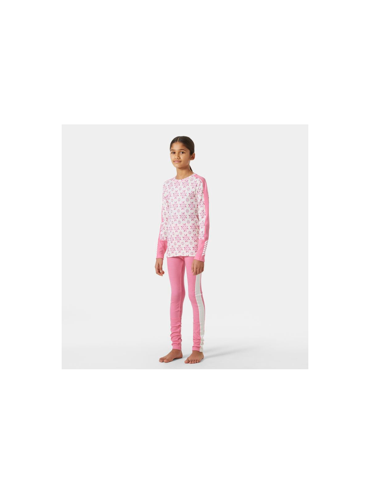 Bielizna Helly Hansen Jr Graphic Lifa Merino Set różowy