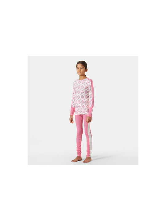 Bielizna Helly Hansen Jr Graphic Lifa Merino Set różowy
