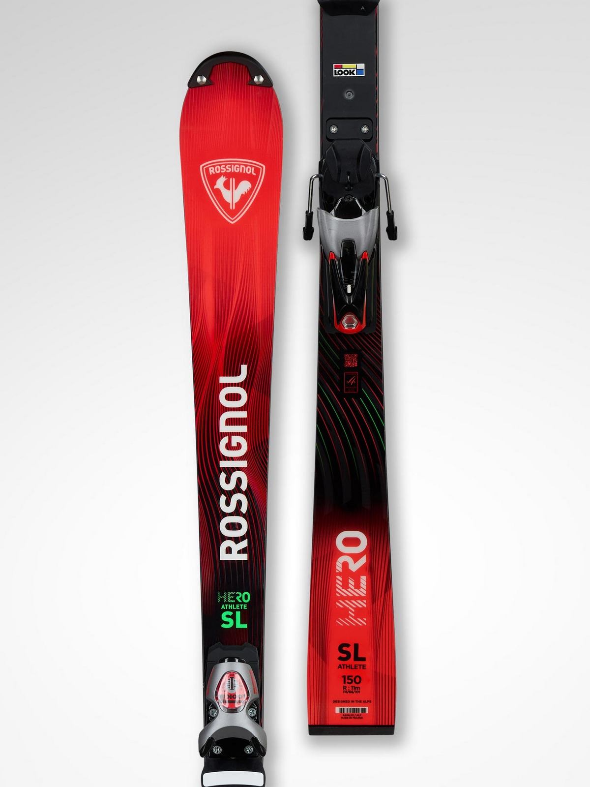 Narty ROSSIGNOL Hero Athlete SL 150 R22 + wiązania LOOK Spx 12 Rockerace Gw Silver Red
