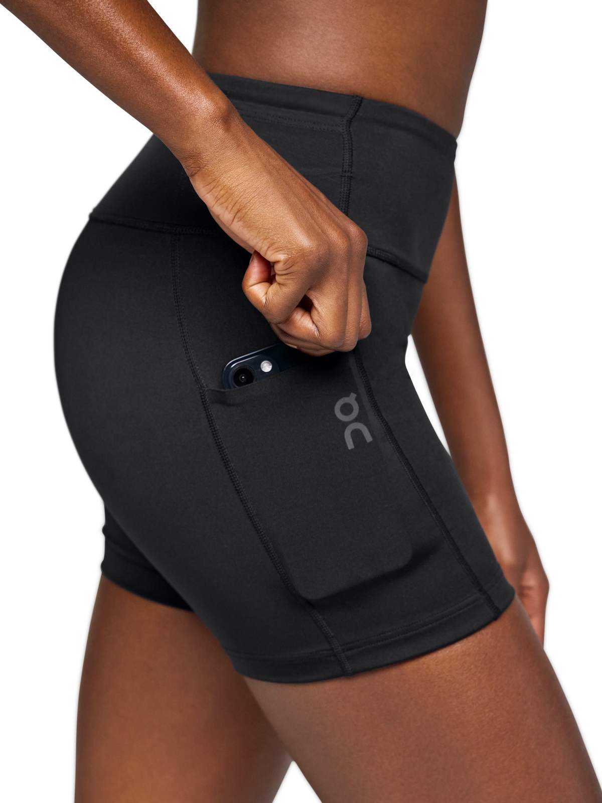 Legginsy do biegania damskie On Performance Short Tights czarny