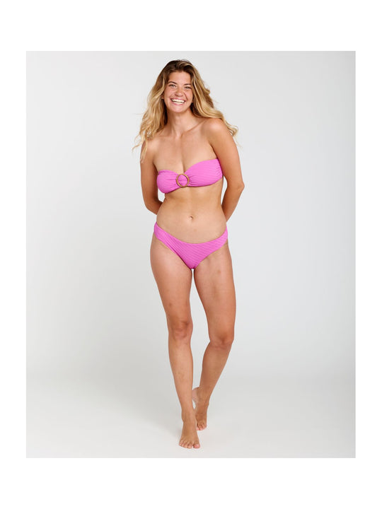 Dół bikini RIP CURL Custom Rib Full różowy
