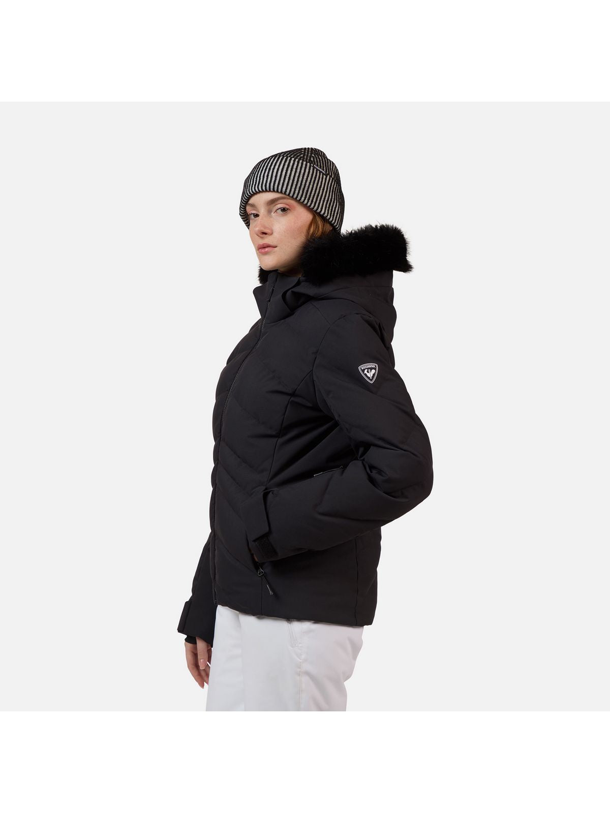 Kurtka narciarska damska ROSSIGNOL W STACI INSULATED JKT czarna