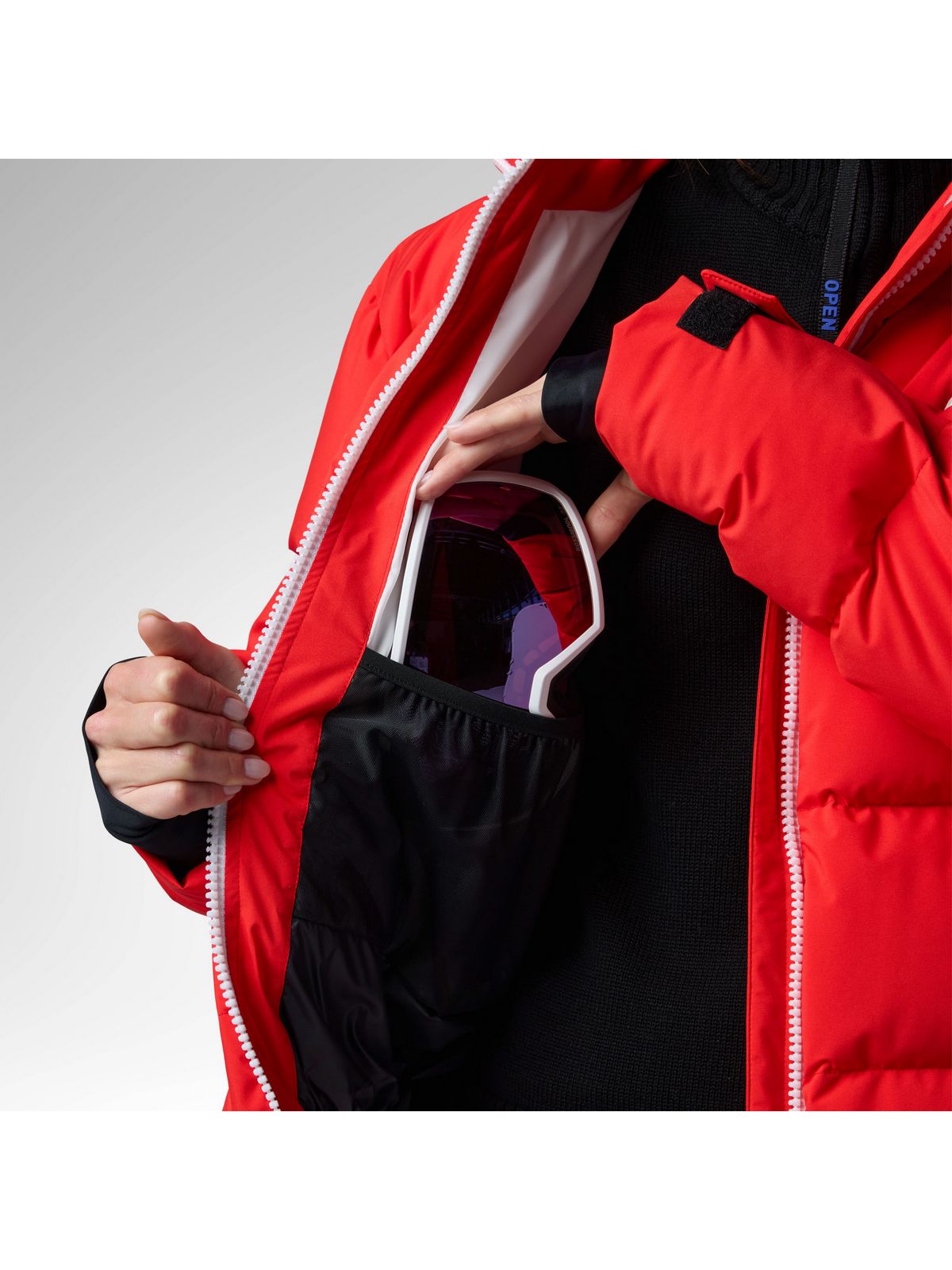 Kurtka narciarska damska ROSSIGNOL W Jcc Allsnow Down Ski Jacket czerwona