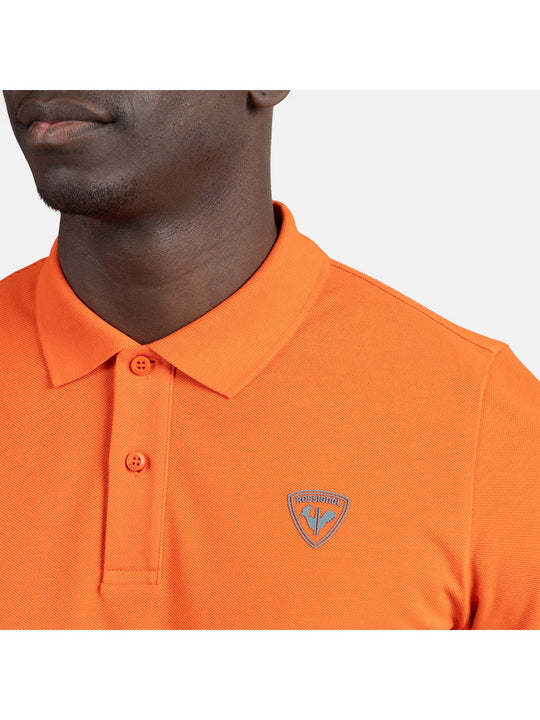 Męska koszulka polo ROSSIGNOL Traye Polo złoty - Koszulka - Adventure Sports
