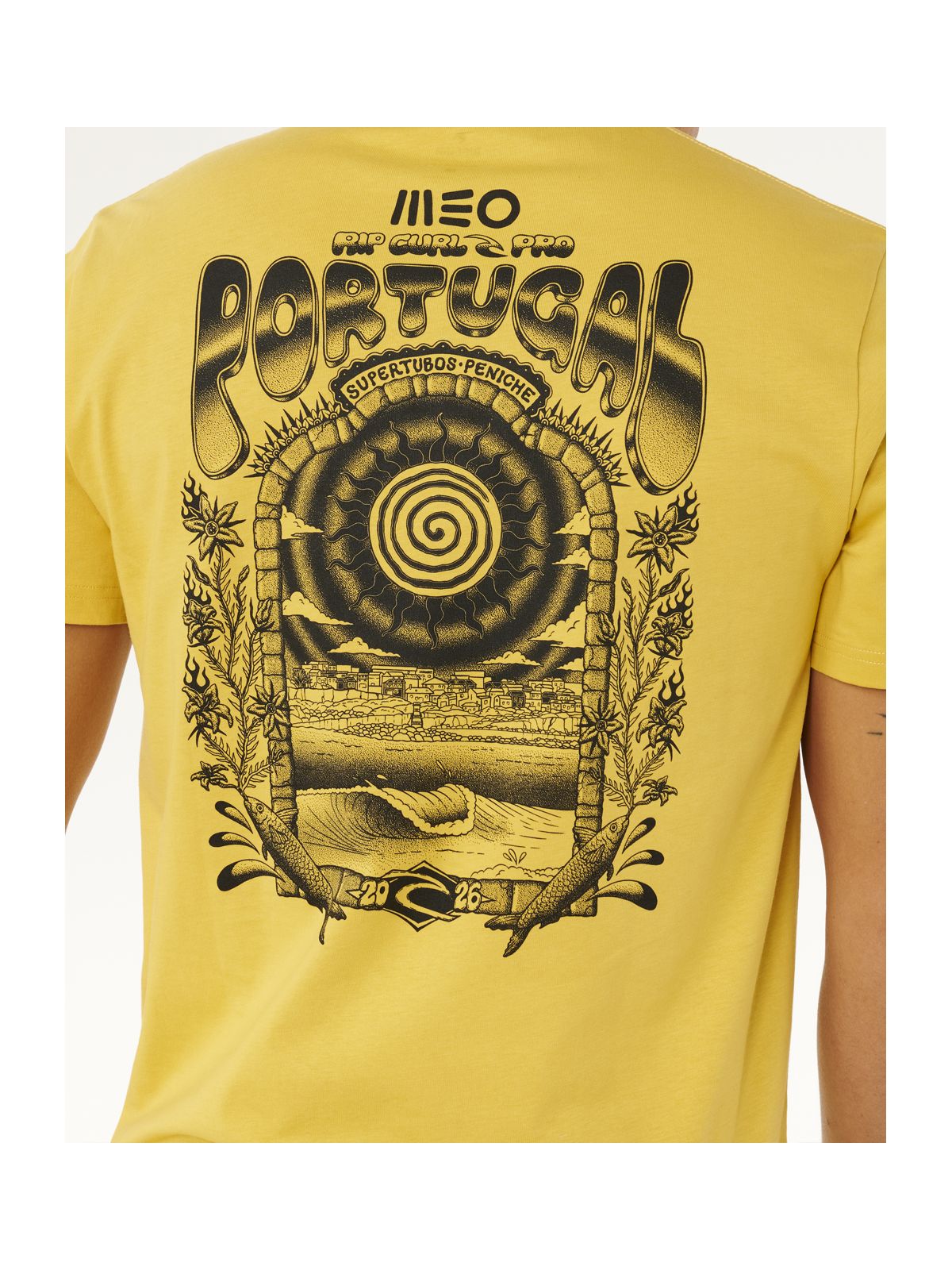 Koszulka męska RIP CURL Meo Peniche Pro 26 Event Tee żółta