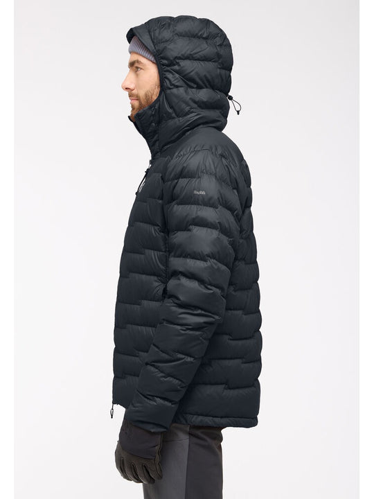 Kurtka puchowa z kapturem męska HAGLÖFS ROC Flash Down Hood True Black
