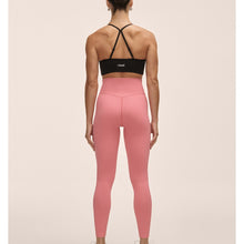 Legginsy damskie z wysoką talią Casall Multi Rib Seamless High Waist Tights różowe - Adventure Sports
