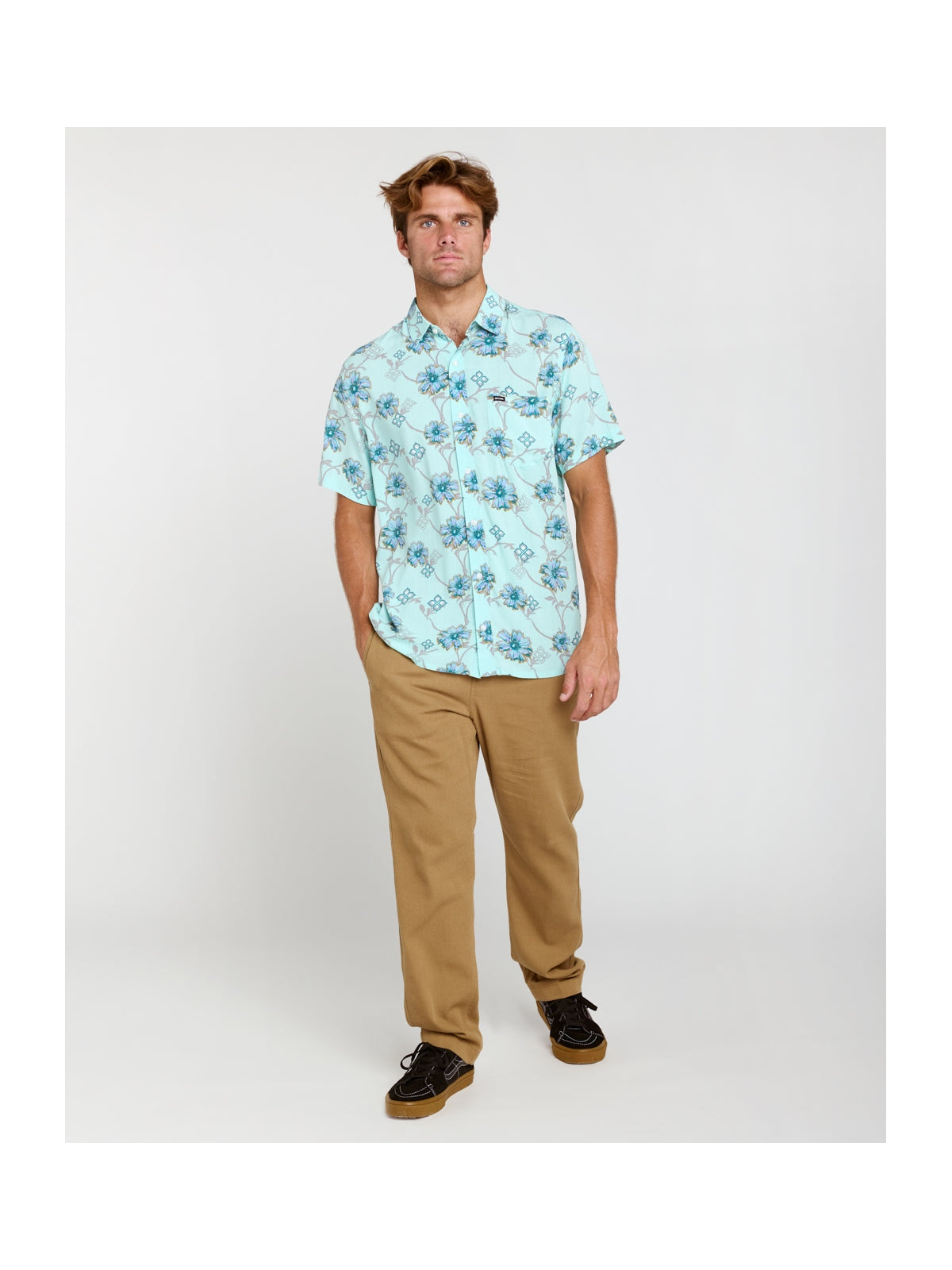 Koszula RIP CURL Surf Revival S/S Shirt turkusowy