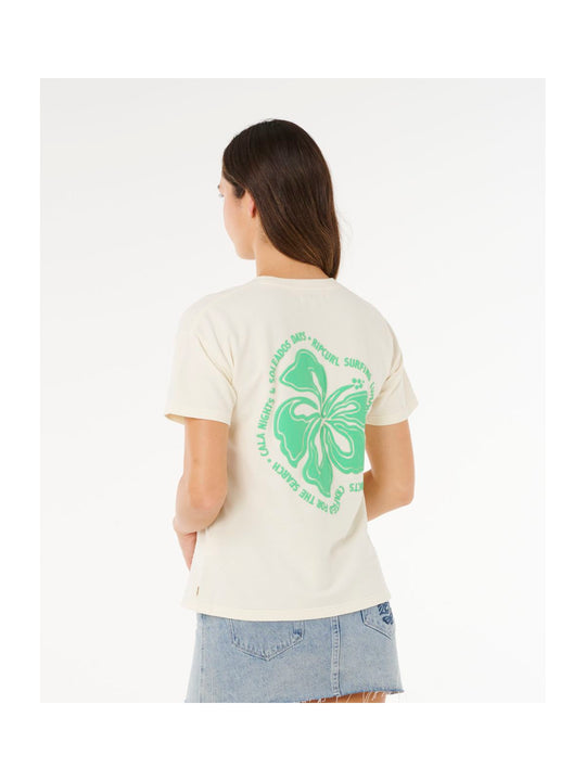 Koszulka damska RIP CURL Surf Puff Party Pack Relaxed beżowa
