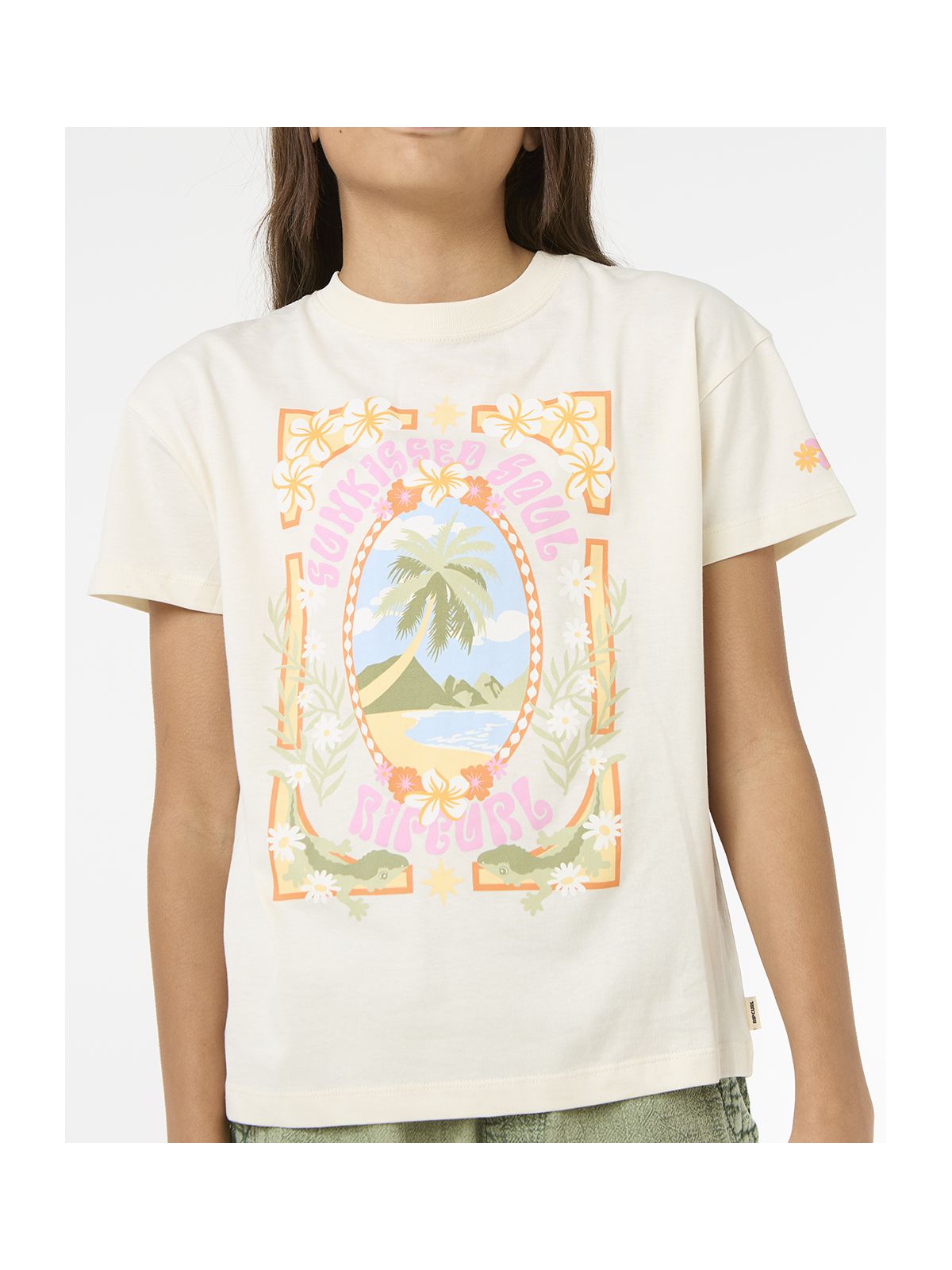 Koszulka RIP CURL Island Bliss Art Tee - Girl biały