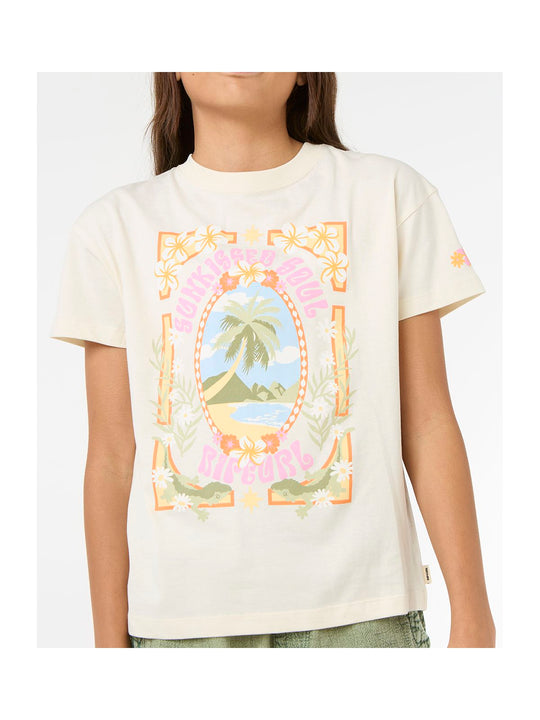 Koszulka RIP CURL Island Bliss Art Tee - Girl biały
