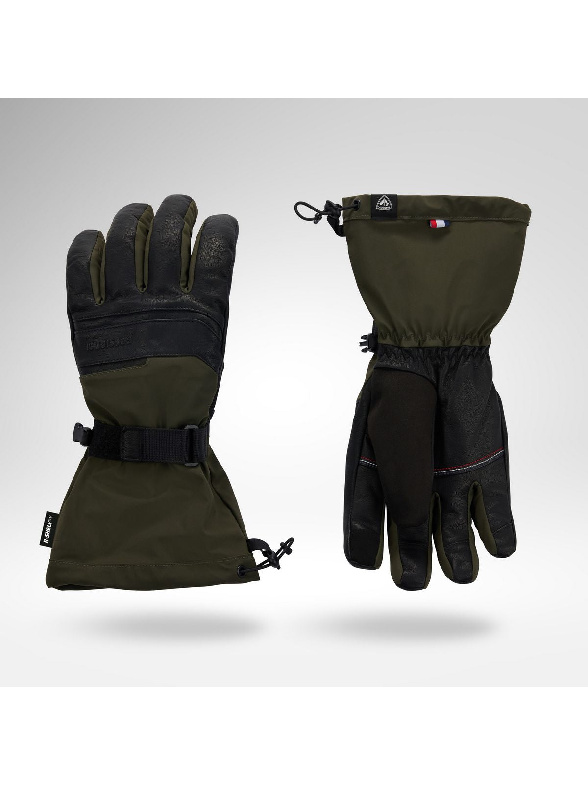 Rękawice narciarskie męskie ROSSIGNOL M Leather Mix Ski Gloves R-She zielone