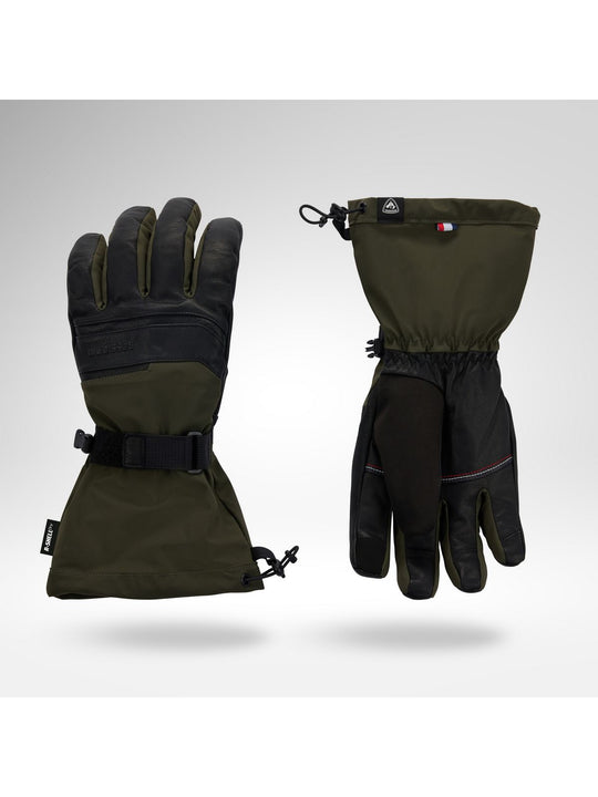Rękawice narciarskie męskie ROSSIGNOL M Leather Mix Ski Gloves R-She zielone
