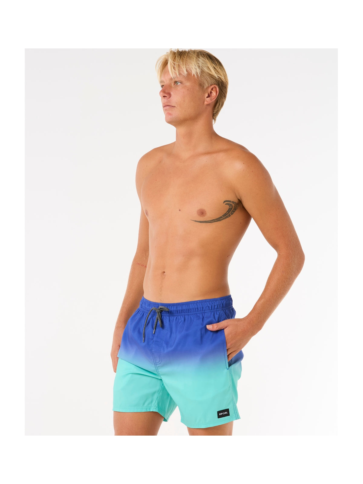 Szorty kąpielowe męskie RIP CURL Laze Fade Volley turkusowe