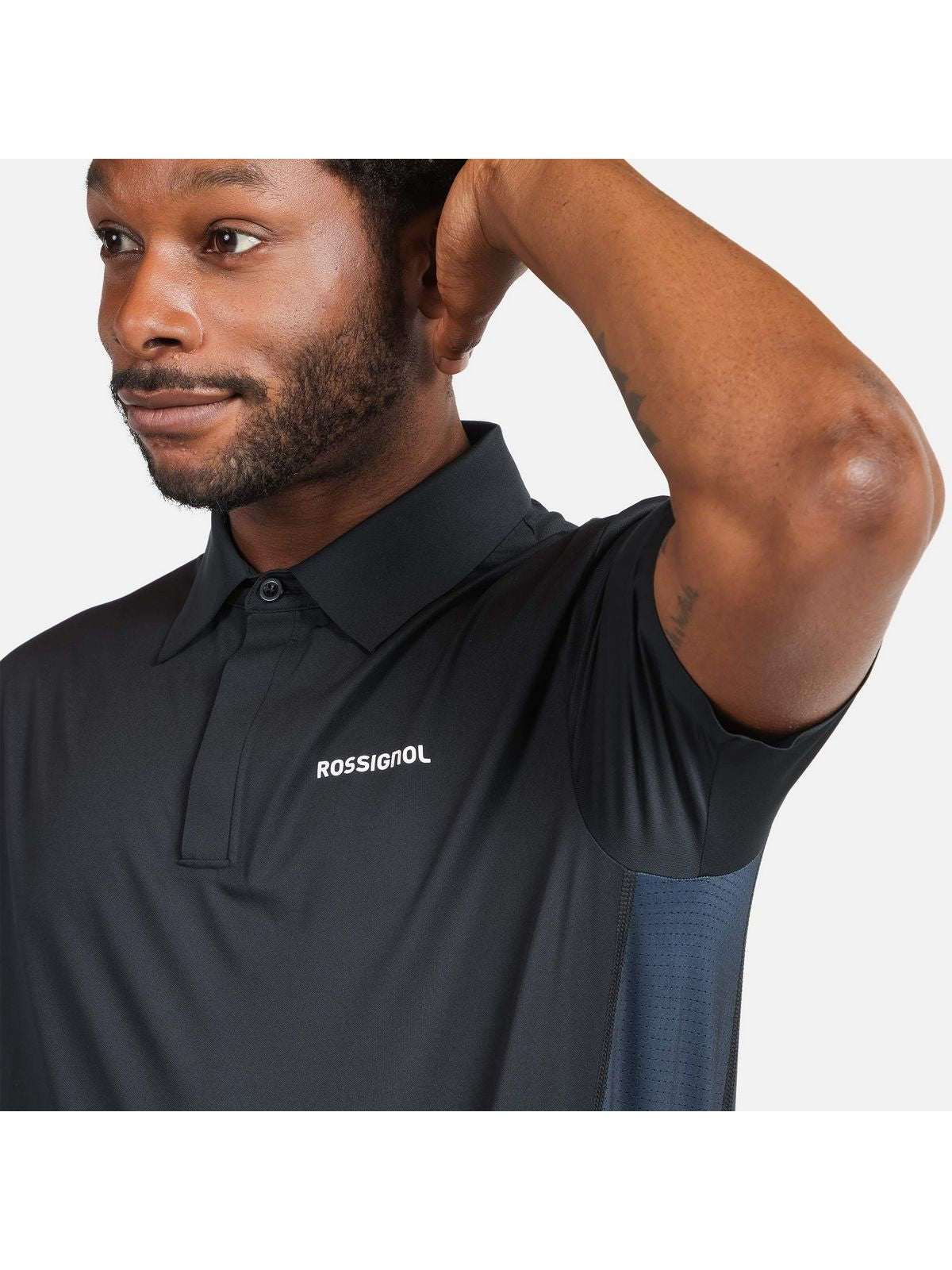 Koszulka męska polo ROSSIGNOL Lycian Polo czarny - Adventure Sports