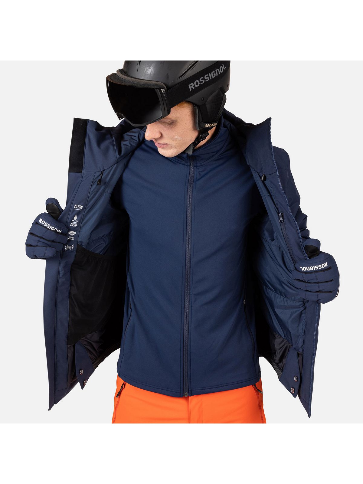 Kurtka męska ROSSIGNOL Rochrun Insulated Jkt granatowa