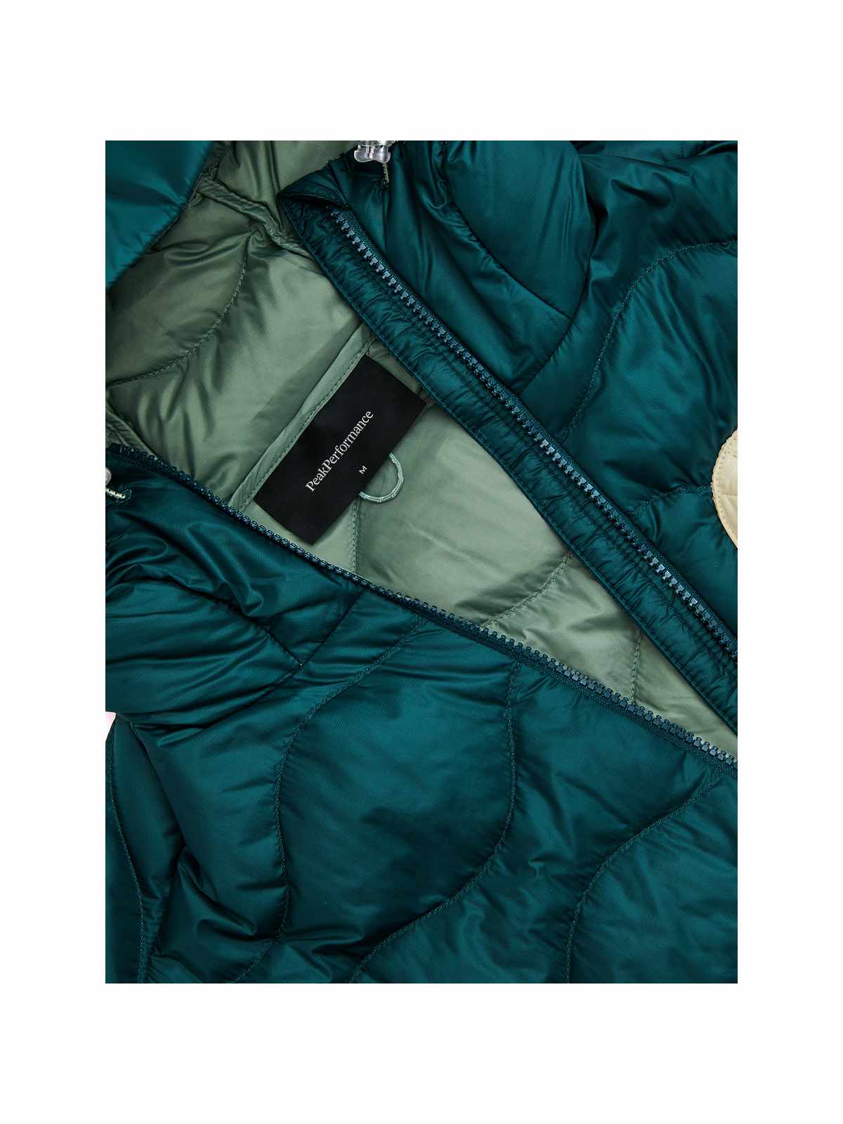 Kurtka puchowa męska PEAK PERFORMANCE M Helium Utility Down Hood Jacket kolor zielony