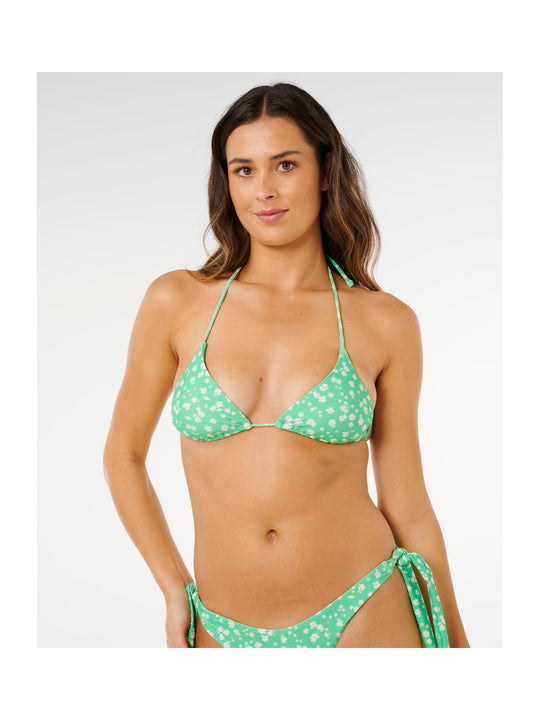 Góra bikini RIP CURL Surf Side Sliding Tri zielona
