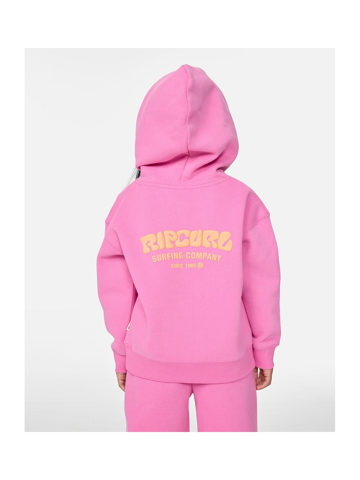 Bluza dziewczęca RIP CURL Surf Puff Heritage Hood-Girl różowa