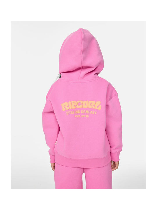 Bluza dziewczęca RIP CURL Surf Puff Heritage Hood-Girl różowa
