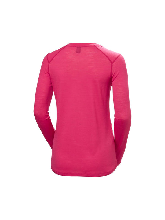 Bielizna termiczna damska HELLY HANSEN W HH DURAWOOL CREW LS różowa
