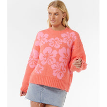Sweter RIP CURL HIBISCUS HEAT JACQUARD CREW czerwony
