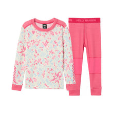 Bielizna termiczna dziecięca HELLY HANSEN K GRAPHIC LIFA MERINO SET różowa
