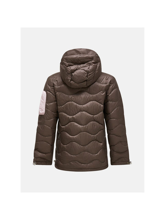 Kurtka puchowa damska PEAK PERFORMANCE Helium Utility Down Hood Jacket brązowa
