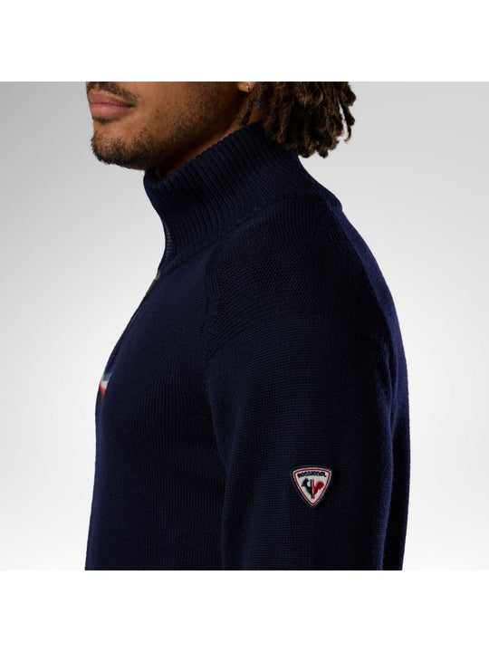 Sweter męski ROSSIGNOL M Odysseus Half Zip Merino Swe niebieski
