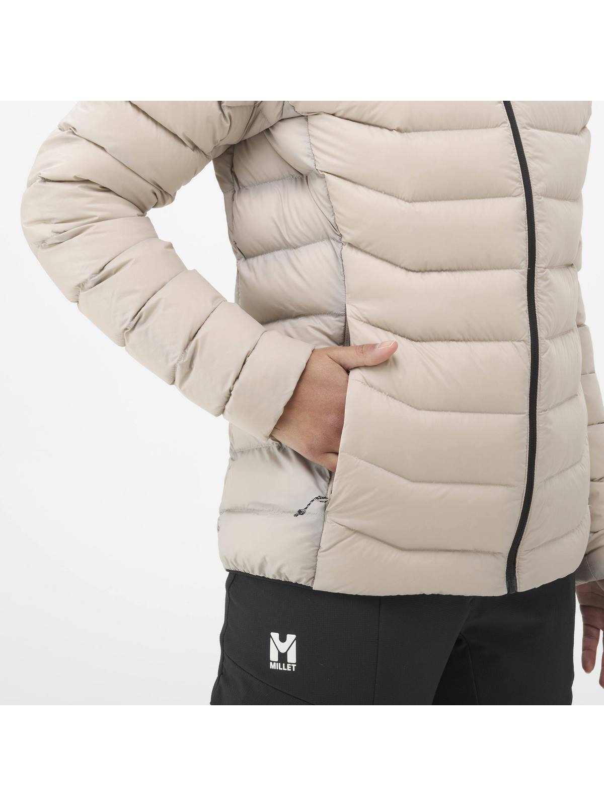 Kurtka MILLET W Kamet Down Hoodie Beżowy