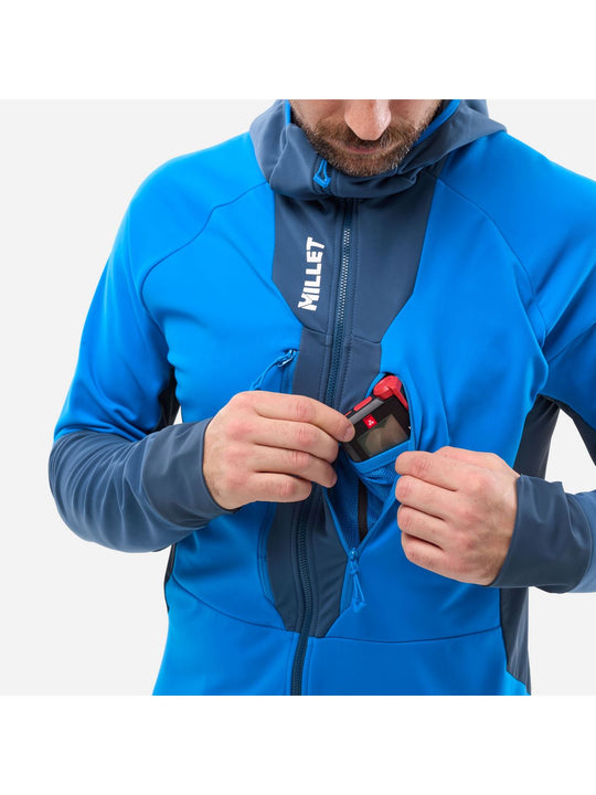 Kurtka narciarska męska MILLET M PIERRAMENT HOODIE niebieska
