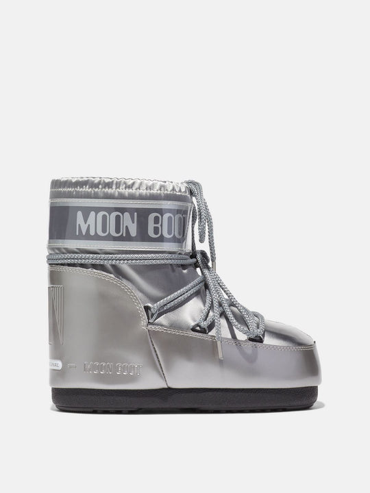 Buty śniegowe damskie MOON BOOT Icon Low Glance srebrne
