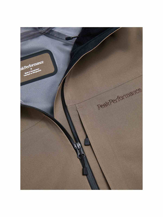 Kurtka narciarska męska PEAK PERFORMANCE Maroon HIPE 3L Shell Jacket brązowa
