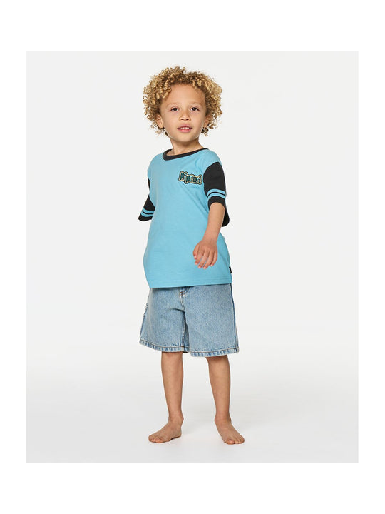 Koszulka juniorska RIP CURL Paddle Out Logo Tee-Boy niebieska
