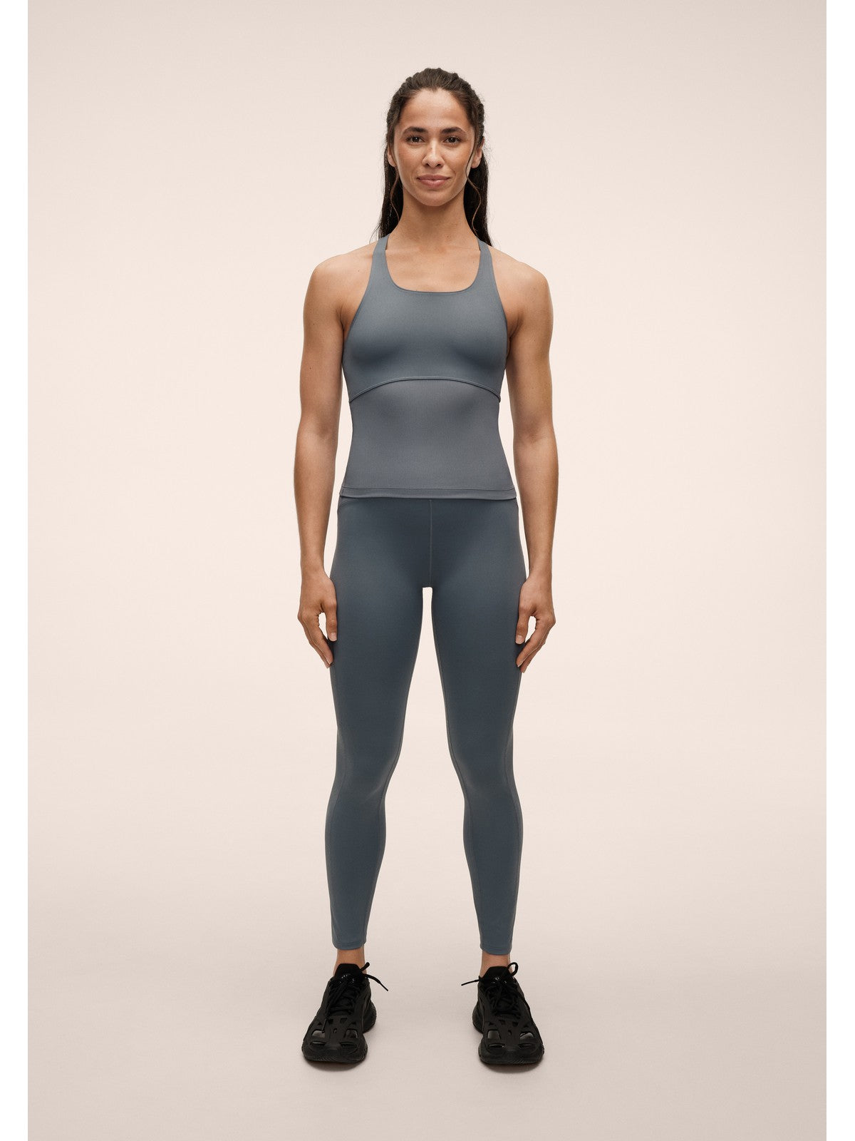 Legginsy damskie CASALL Brace Rib High Waist Tights niebieskie
