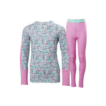 Bielizna dziecięca HELLY HANSEN Jr Graphic Lifa Merino Set kolor różowy
