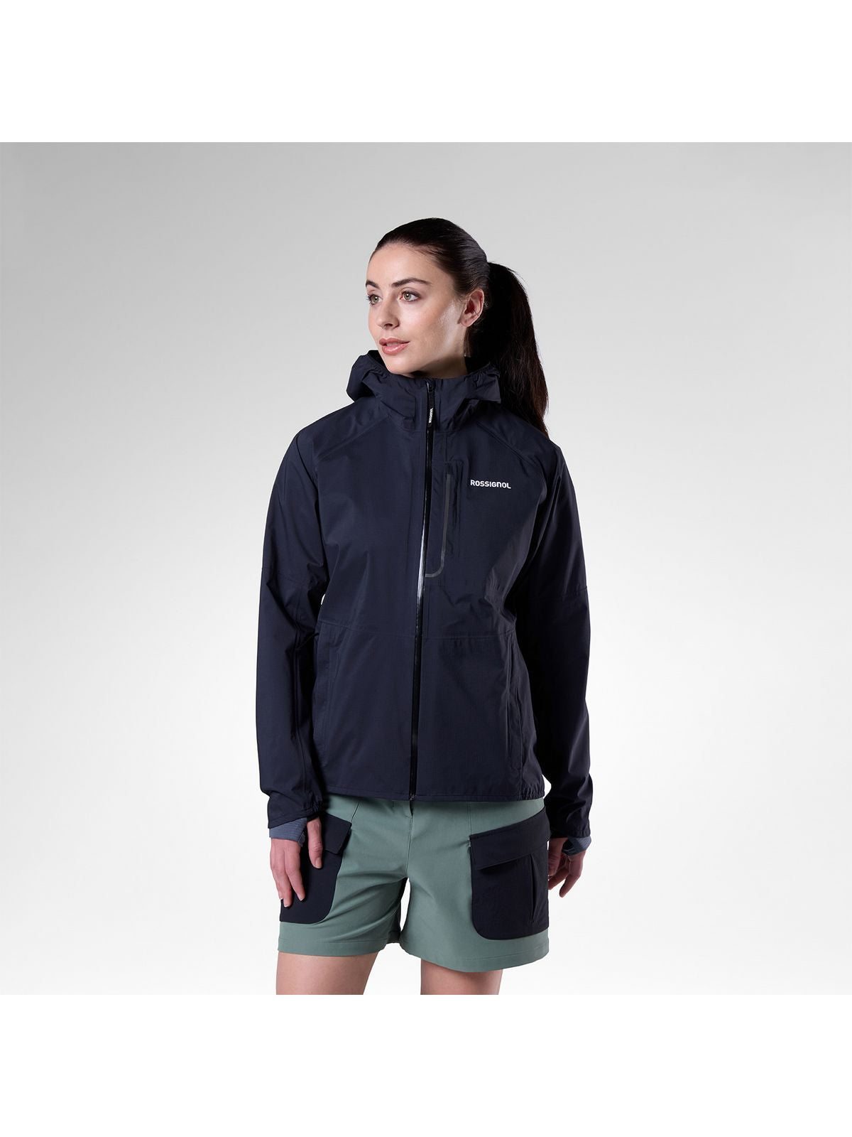 Kurtka damska ROSSIGNOL W Rainproof 2.5L Shell Jkt czarna