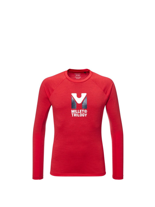 Koszulka męska MILLET Trilogy Wool Ts Ls M czerwona
