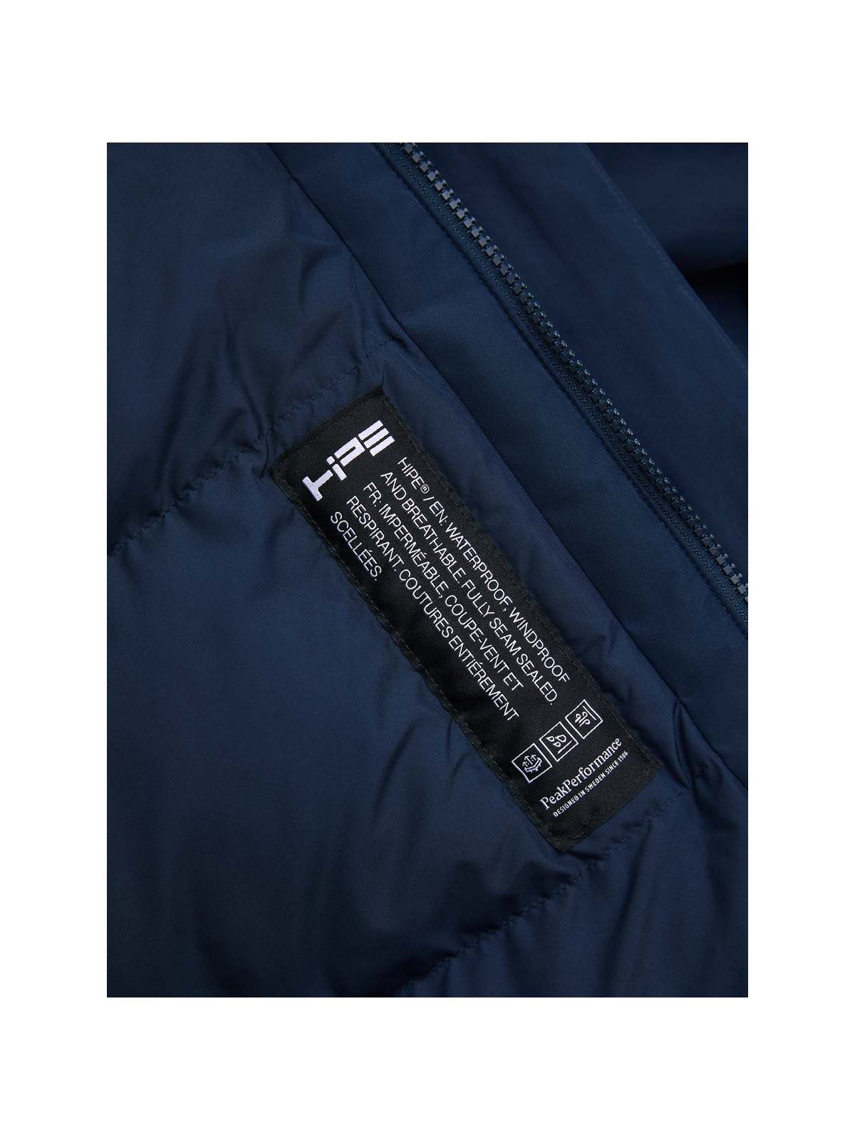 Parka męska PEAK PERFORMANCE Treeline HIPE 2L Down Shell Parka granatowa