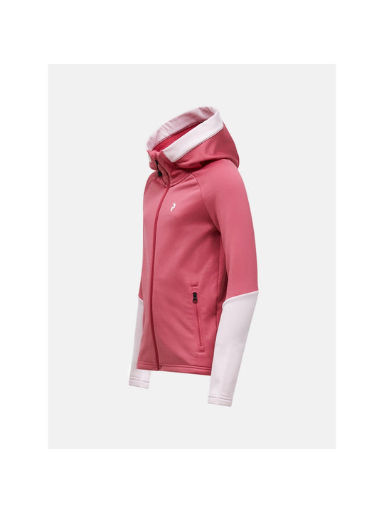 Bluza juniorska PEAK PERFORMANCE Rider Essentials Midlayer Zip Hood różowa
