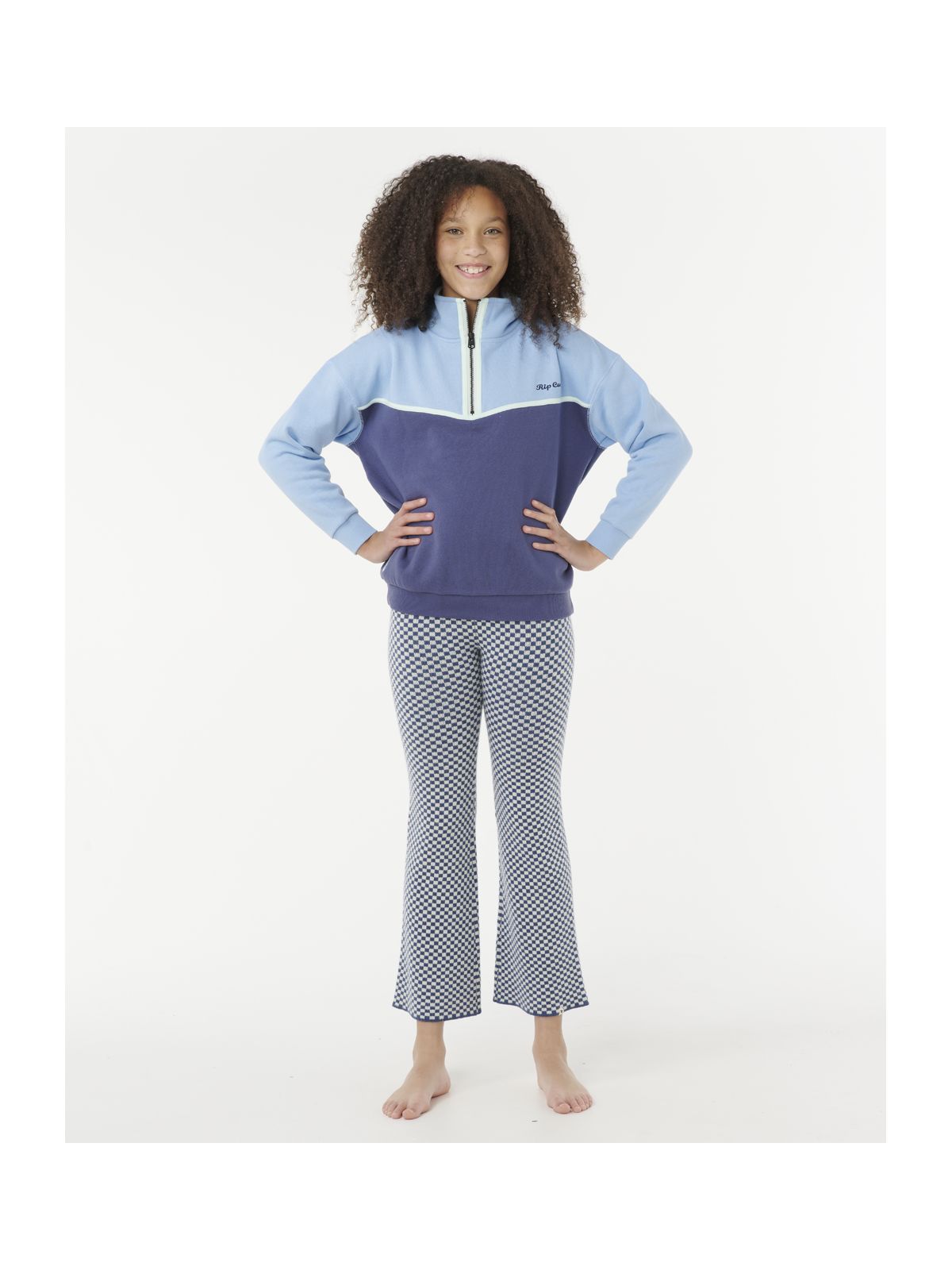 Bluza RIP CURL SUNSET SKIES 1/4 ZIP-GIRL niebieska